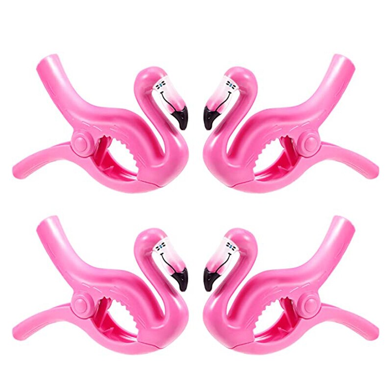 4pk Fabulous Flamingo Towel Clips Set