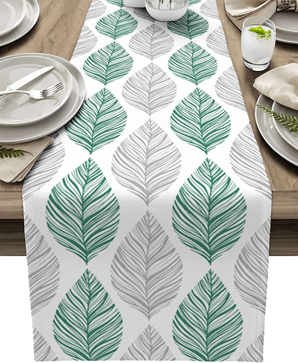 Lakehouse Table Runners- Leaf Texture Linen