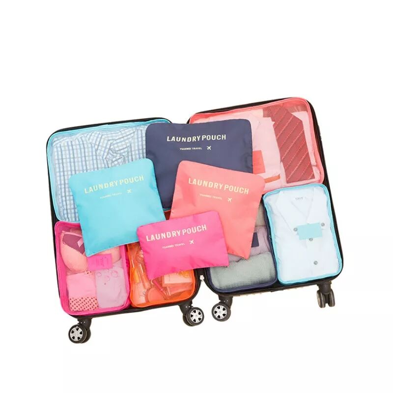 6 PCS Travel Storage Bag Packing Cube Bag Travel Kit