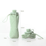 600ml Silicone Folding Water Bottle
